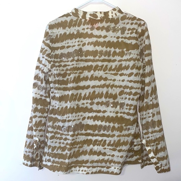 Tory Burch Stephanie Sequin Embellished Tunic Cotton Top - Picture 5 of 7